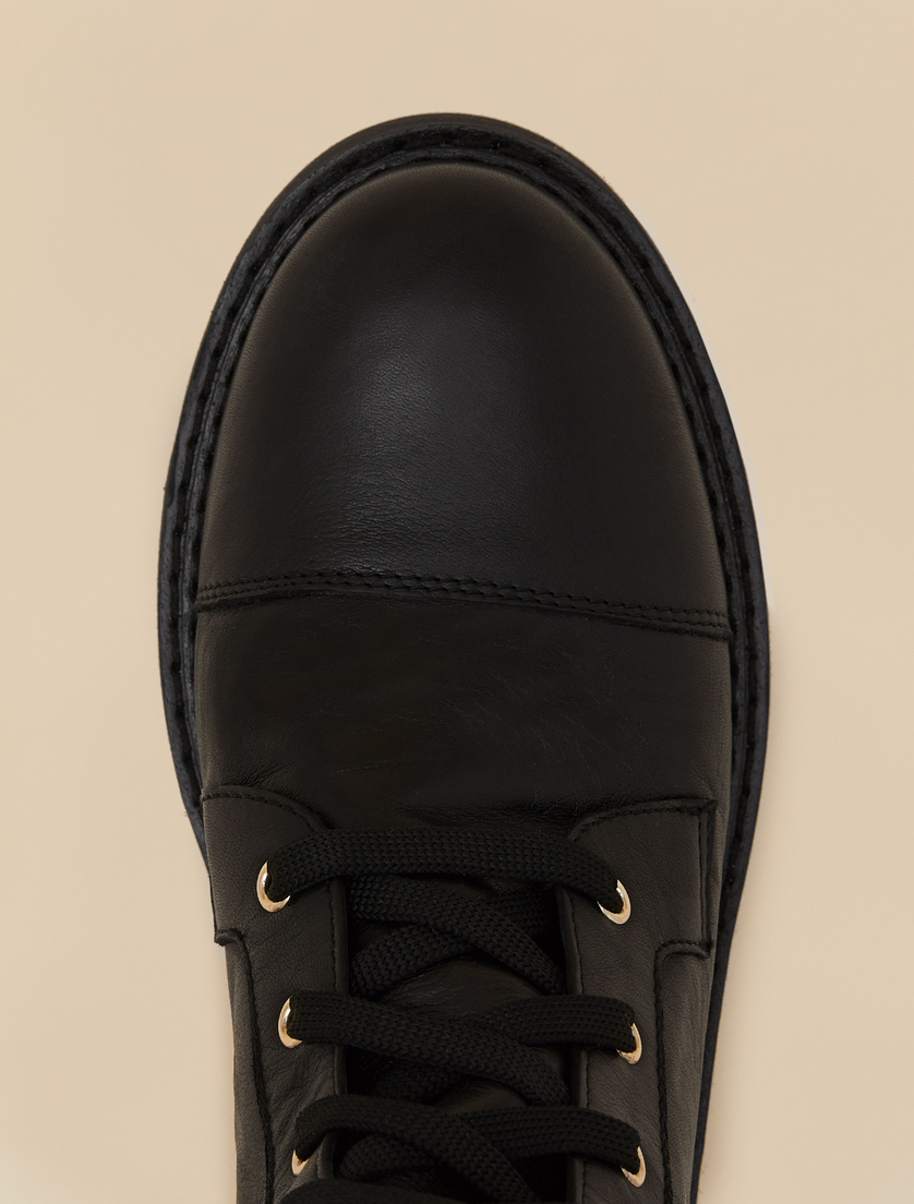 Leather combat boots - Black - Marina Rinaldi - 4