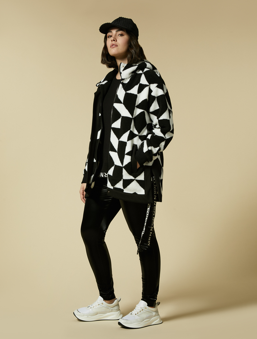 Jacke aus Jacquard-Jersey - Weiß - Marina Rinaldi - 4