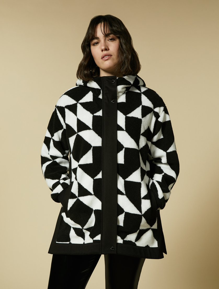 Jacke aus Jacquard-Jersey - Weiß - Marina Rinaldi