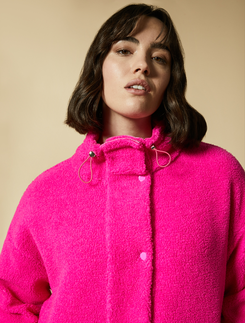 Insert-embellished jersey jacket - Fuchsia - Marina Rinaldi - 2