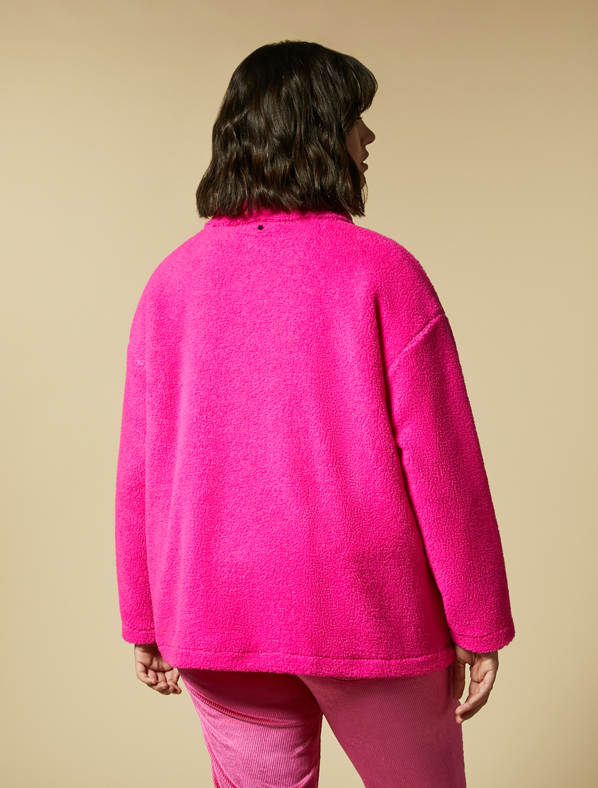 Insert-embellished jersey jacket - Fuchsia - Marina Rinaldi - 3