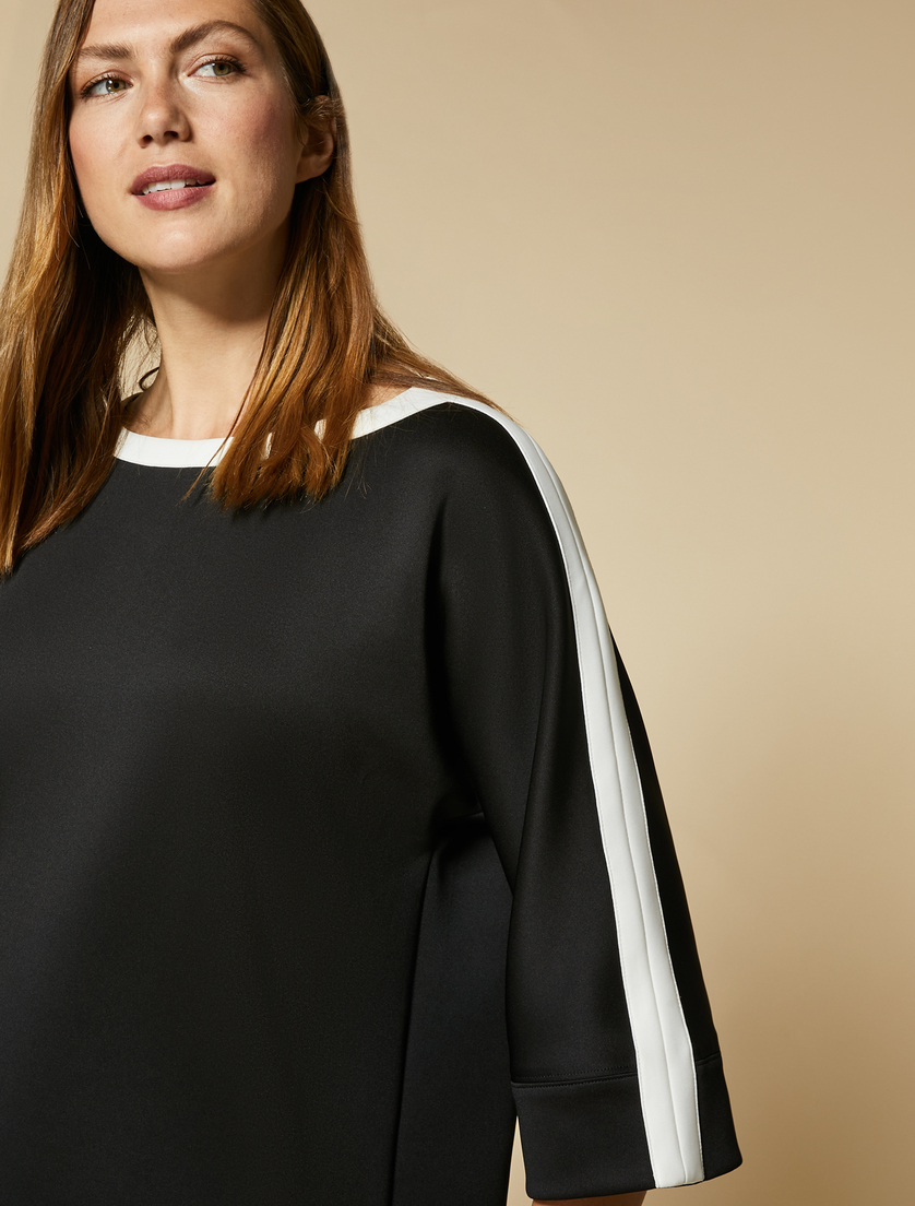 Lightweight scuba sweatshirt - Black - Marina Rinaldi - 2