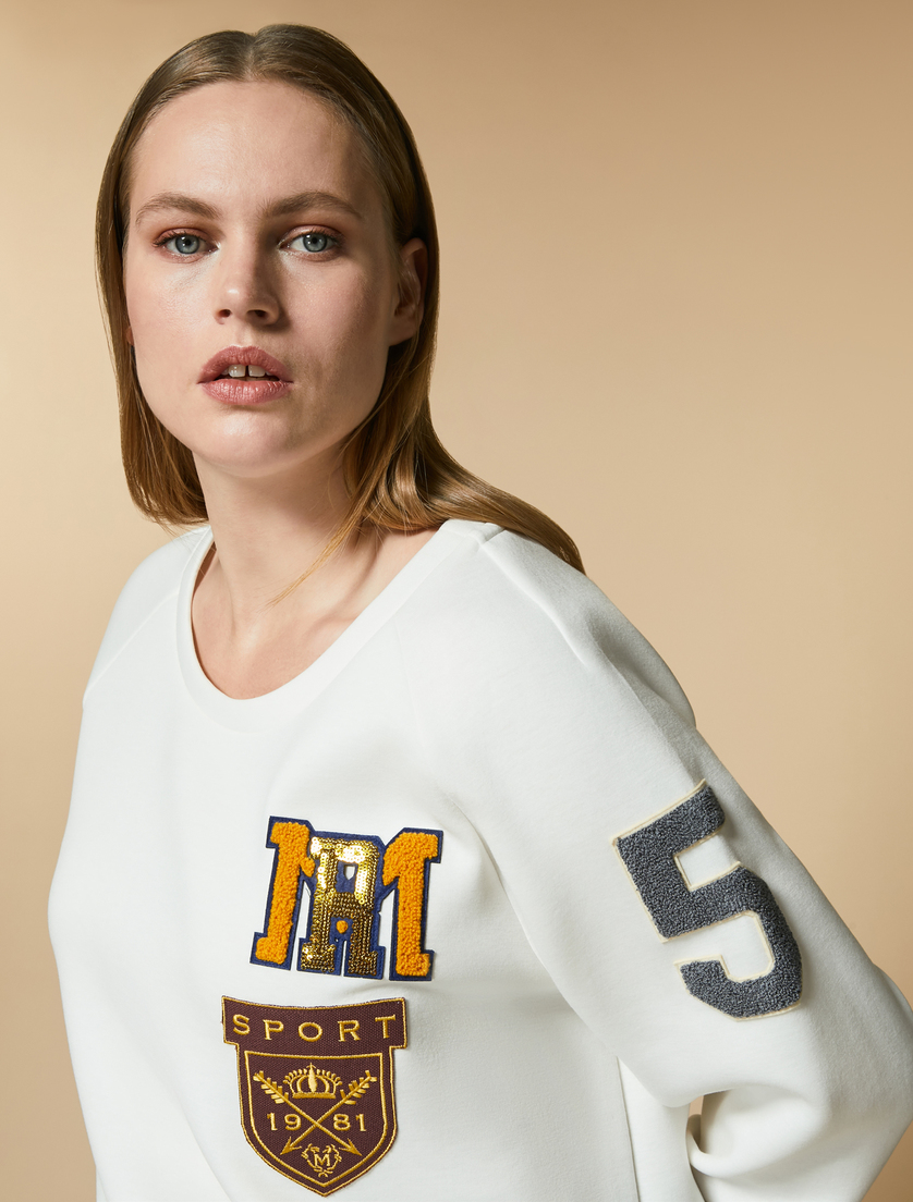 Scuba jersey sweatshirt - White - Marina Rinaldi - 2