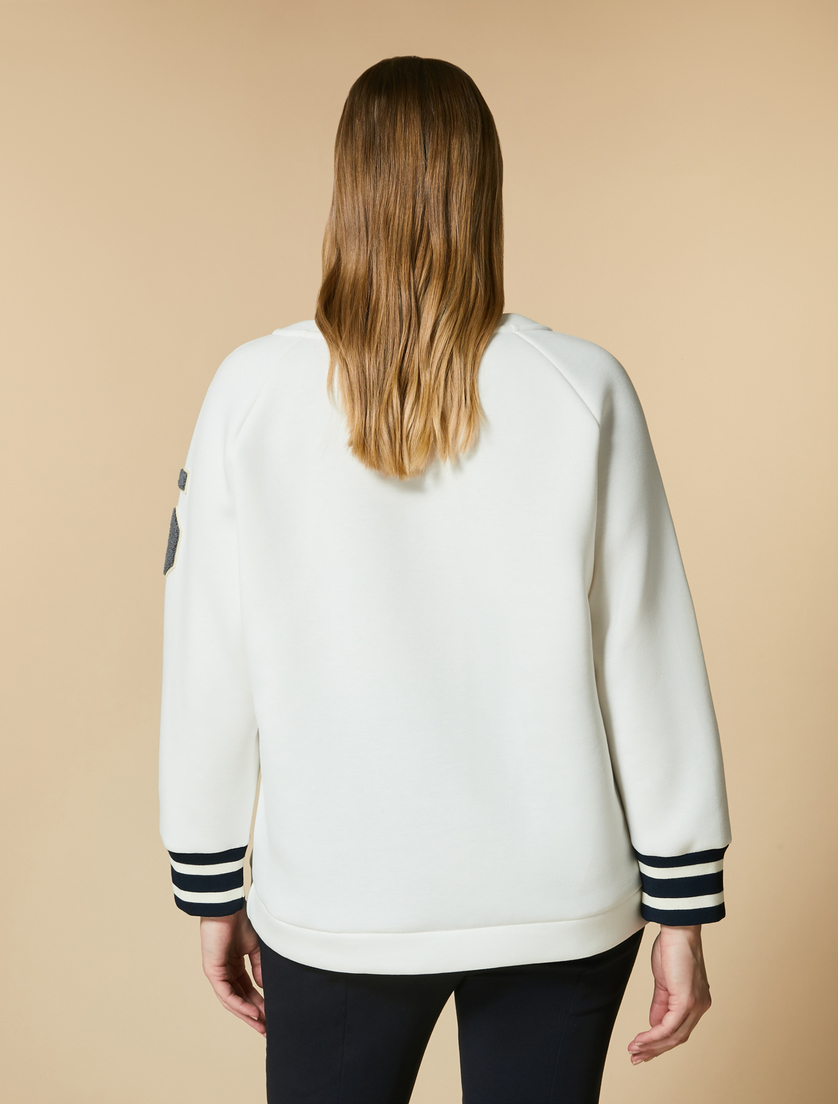 Scuba jersey sweatshirt - White - Marina Rinaldi - 3