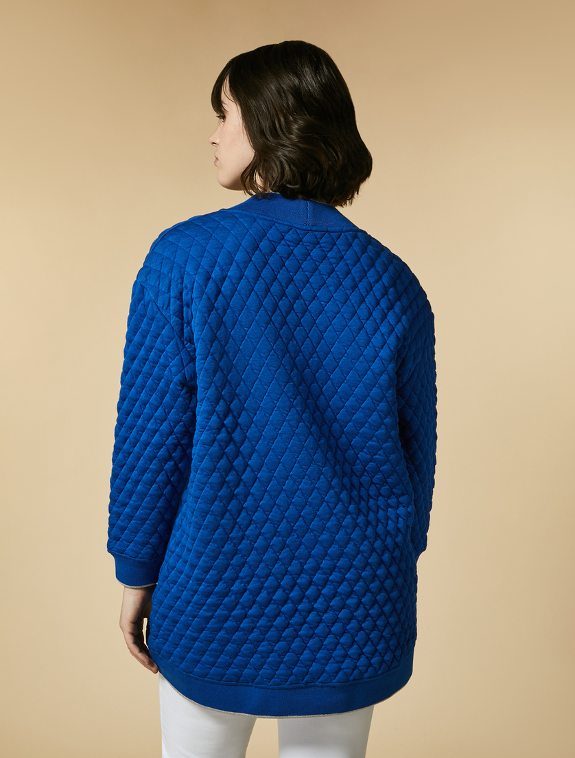 Quilted jersey sweatshirt - China blue - Marina Rinaldi - 3