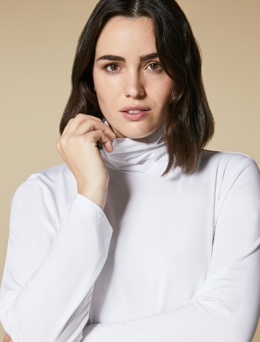 Col roulé en jersey stretch - Blanc - Marina Rinaldi - 2