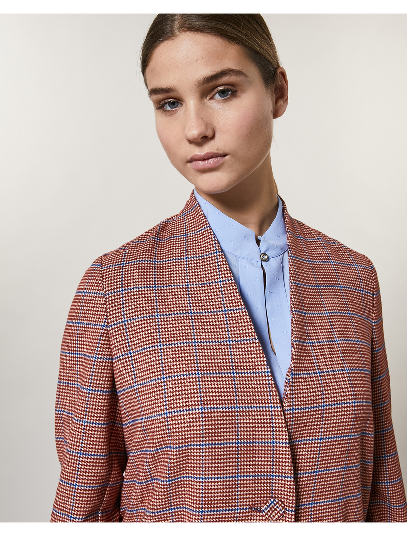 Check viscose blend jacket - Brown - Marina Rinaldi - 2