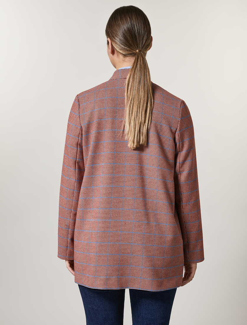 Check viscose blend jacket - Brown - Marina Rinaldi - 3