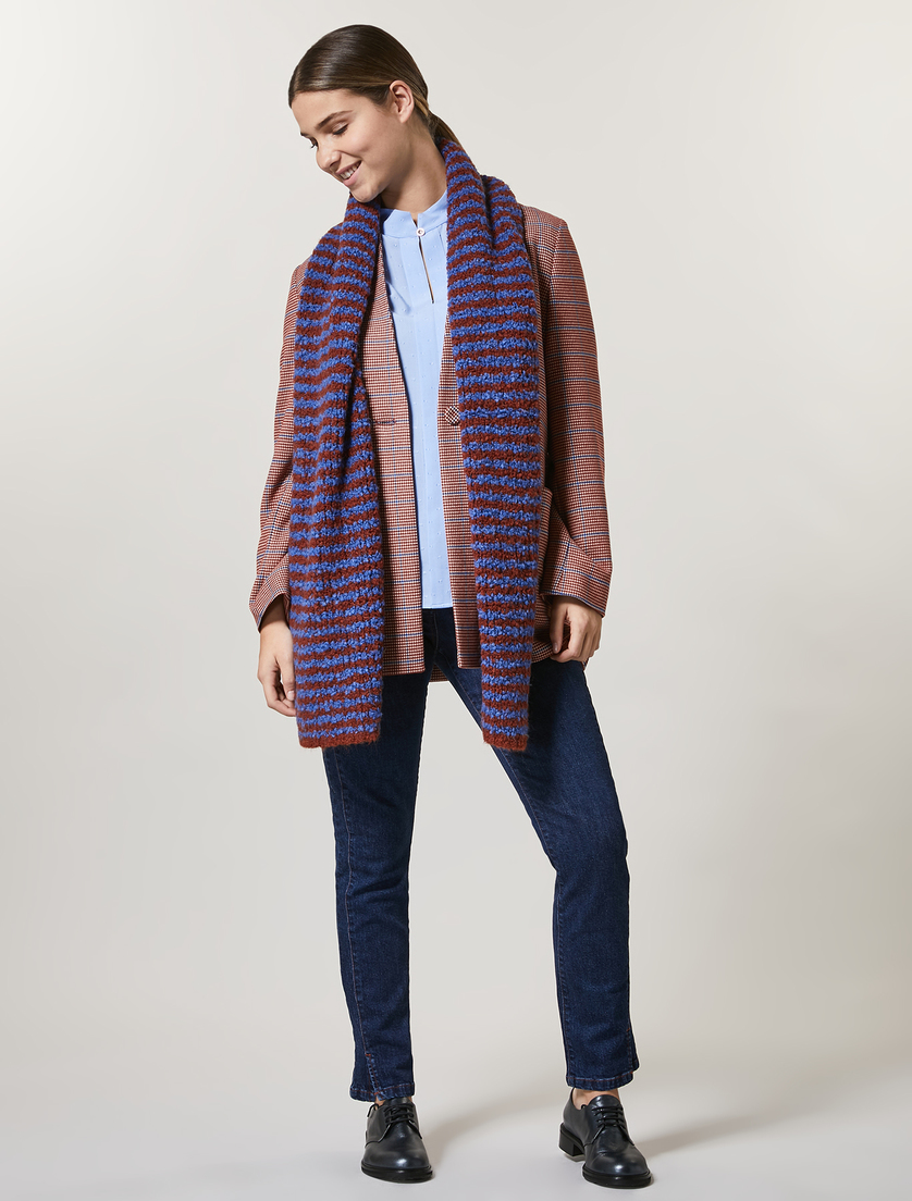 Check viscose blend jacket - Brown - Marina Rinaldi - 4
