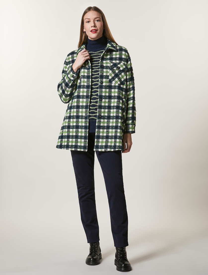 Jacke mit Karomuster - Weiß - Marina Rinaldi - 4