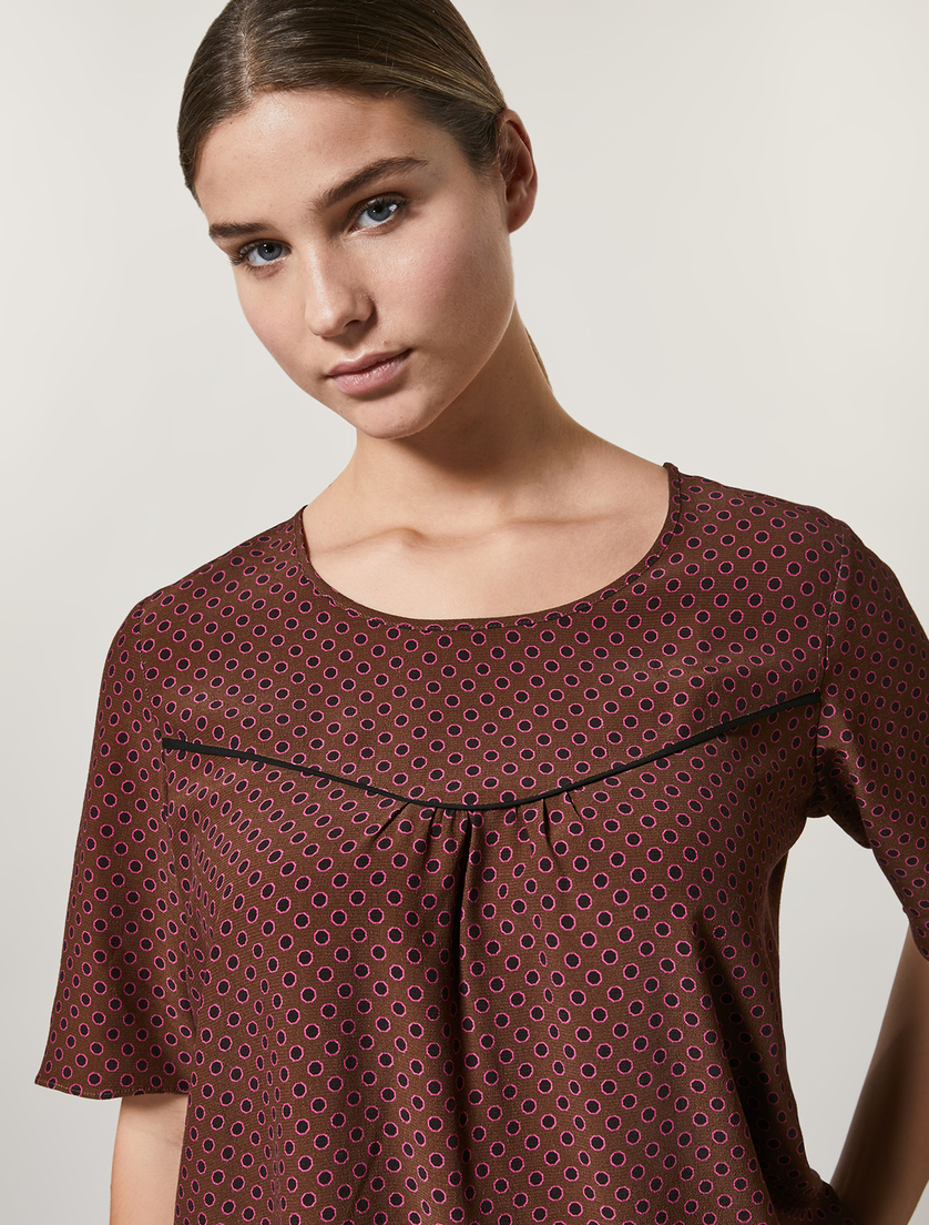 Top aus Crêpe-Marocain-Viskose - Braun - Marina Rinaldi - 2
