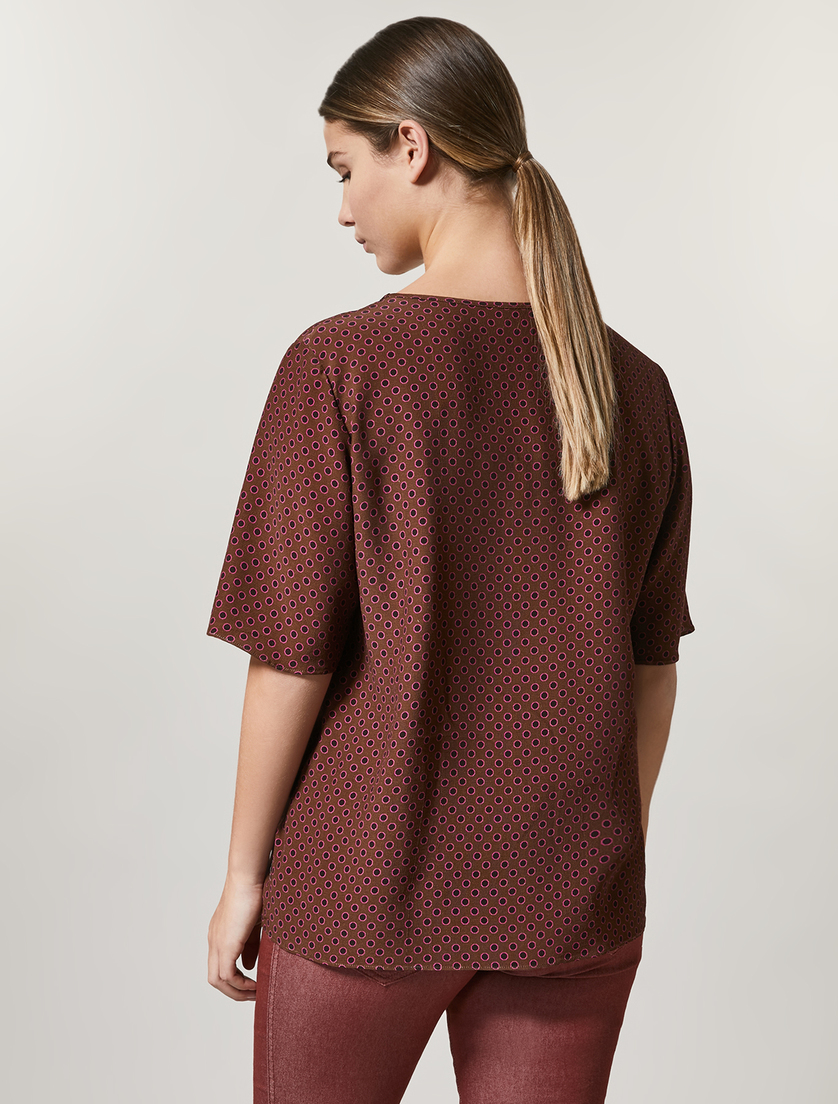 Top aus Crêpe-Marocain-Viskose - Braun - Marina Rinaldi - 3