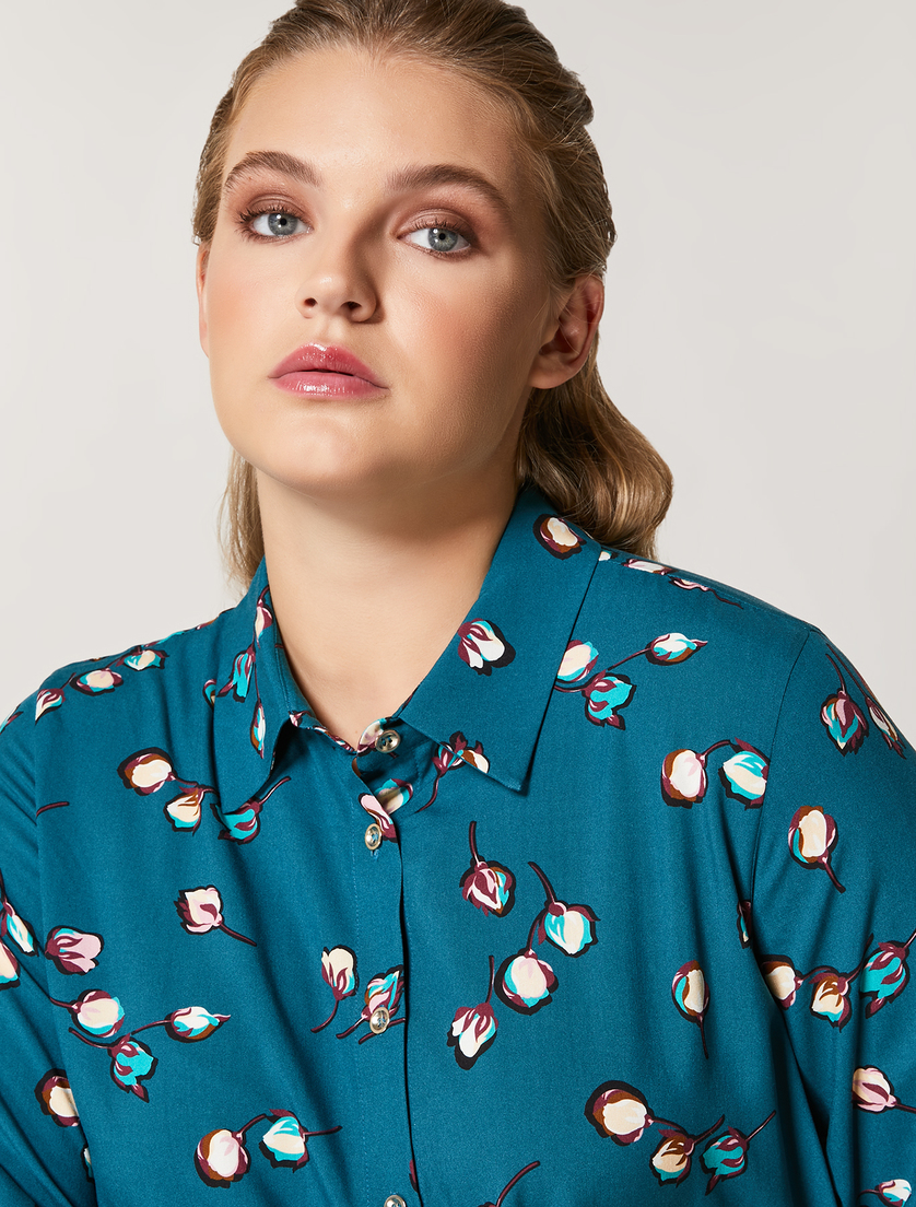 Viscose shirt - Dark green - Marina Rinaldi - 2