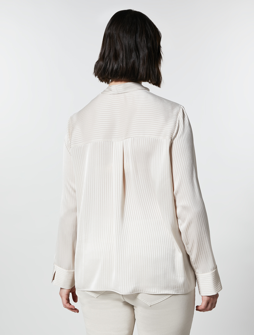 Fluid fabric blouse - Dark beige - Marina Rinaldi - 3