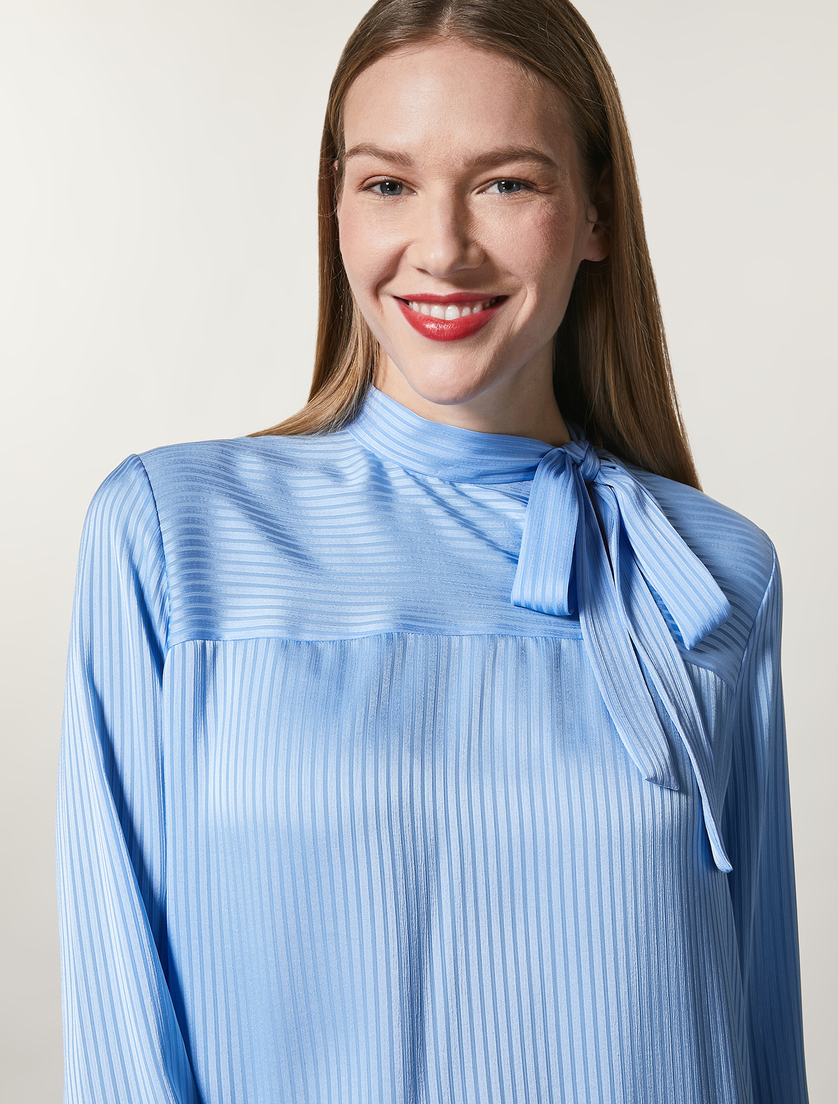 Fluid fabric blouse - Ski blue - Marina Rinaldi - 2