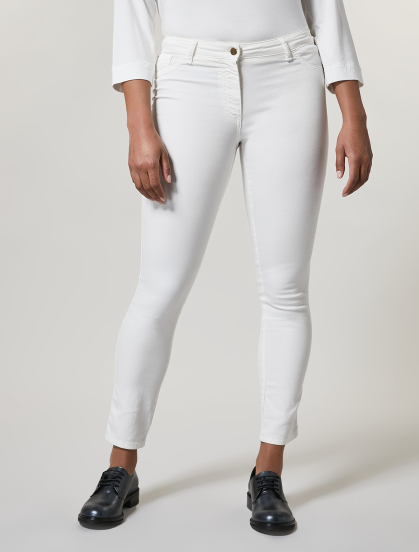 Cotton drill jeggings - White - Marina Rinaldi - 2