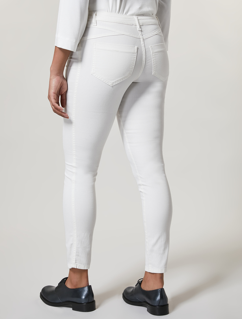Cotton drill jeggings - White - Marina Rinaldi - 4