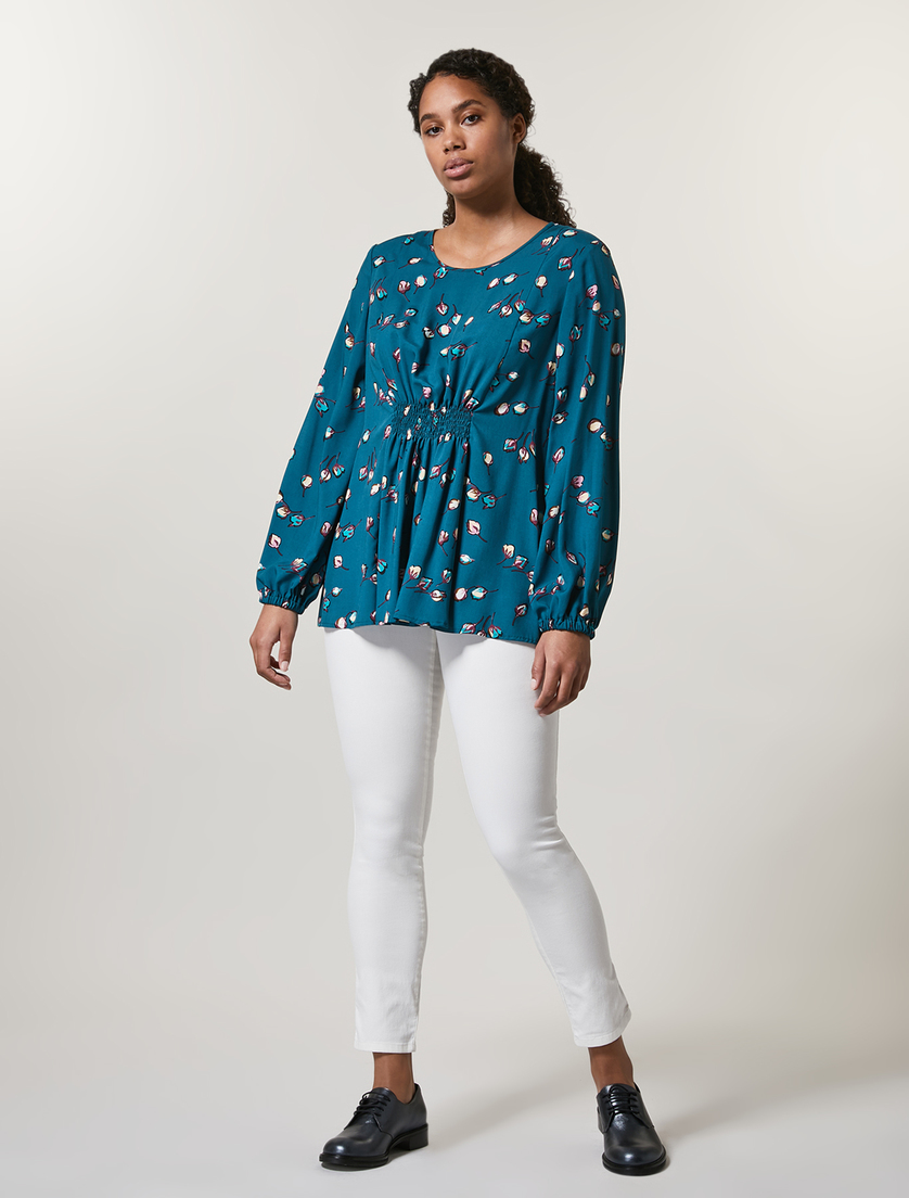 Cotton drill jeggings - White - Marina Rinaldi