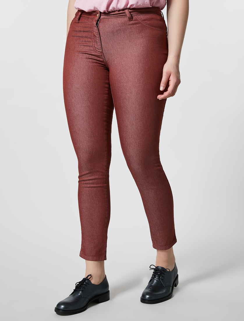 Cotton drill jeggings - Brown - Marina Rinaldi - 2