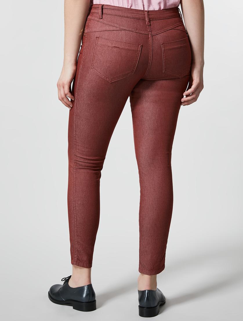Cotton drill jeggings - Brown - Marina Rinaldi - 4