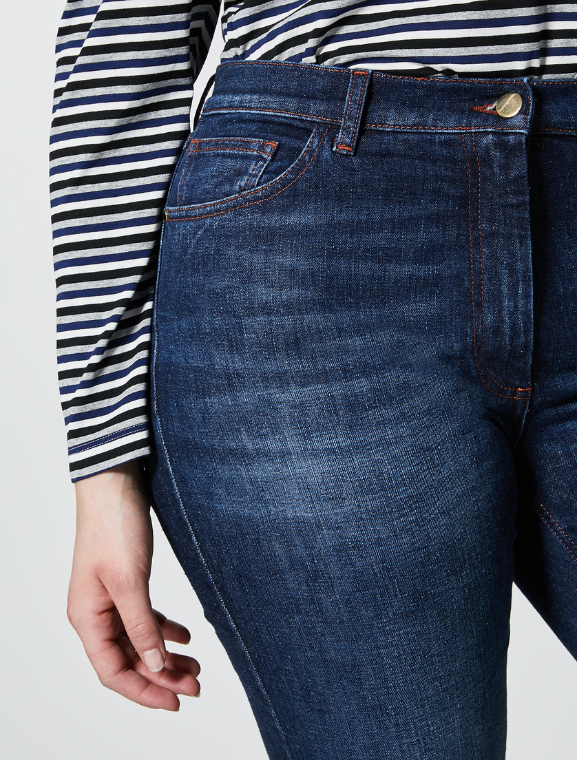 Super stretch denim jeans - Dark navy - Marina Rinaldi - 3