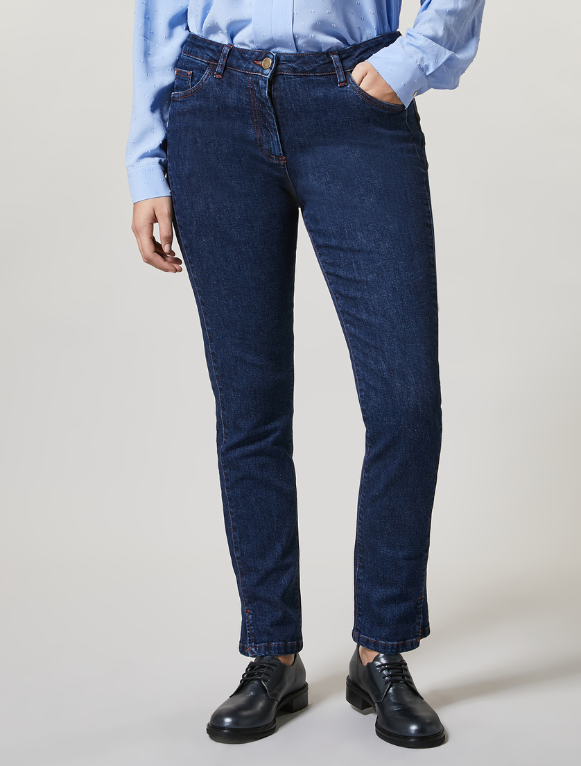 Shaping-fit super stretch denim jeans - Dark navy - Marina Rinaldi - 2