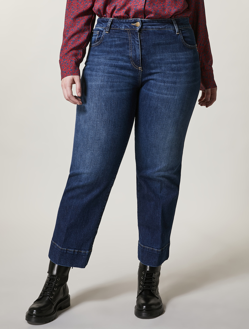 Super stretch denim jeans - Dark navy - Marina Rinaldi - 2