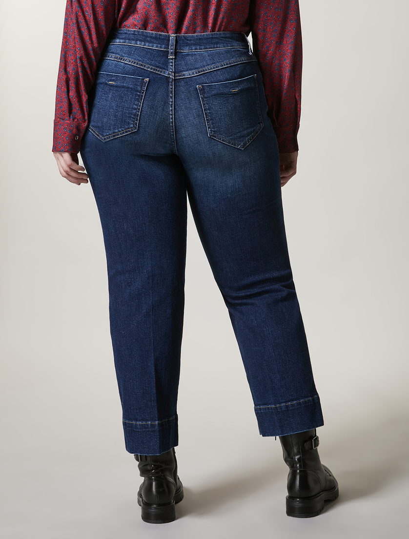 Super stretch denim jeans - Dark navy - Marina Rinaldi - 4