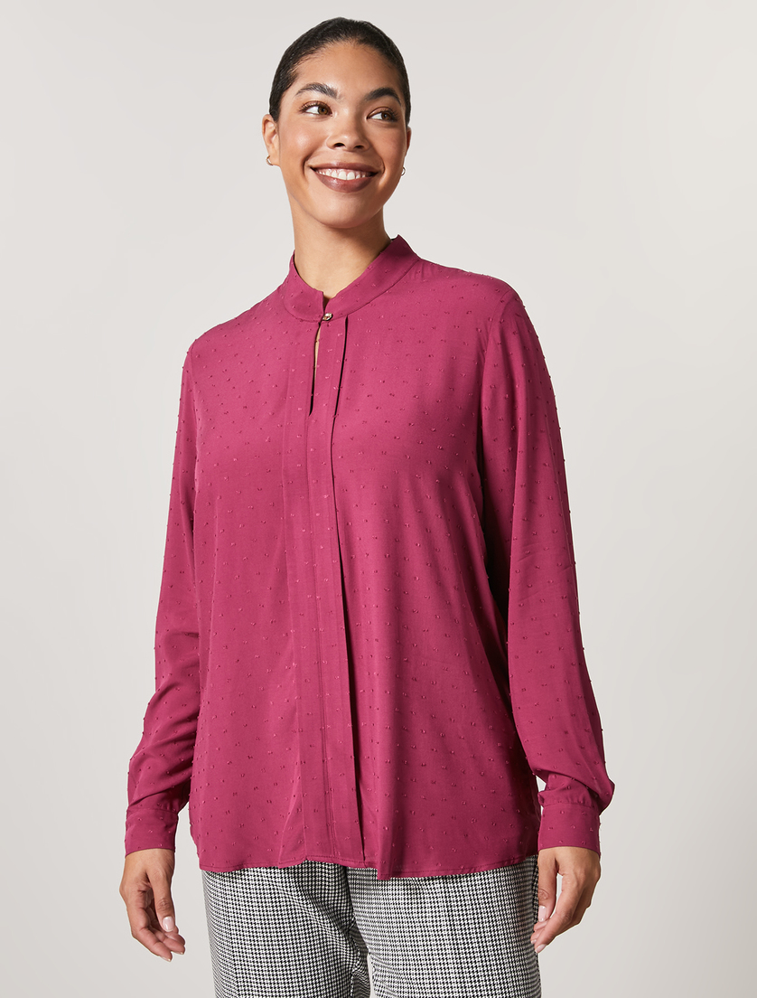Bluse aus Plumetis-Viskose - Violette - Marina Rinaldi
