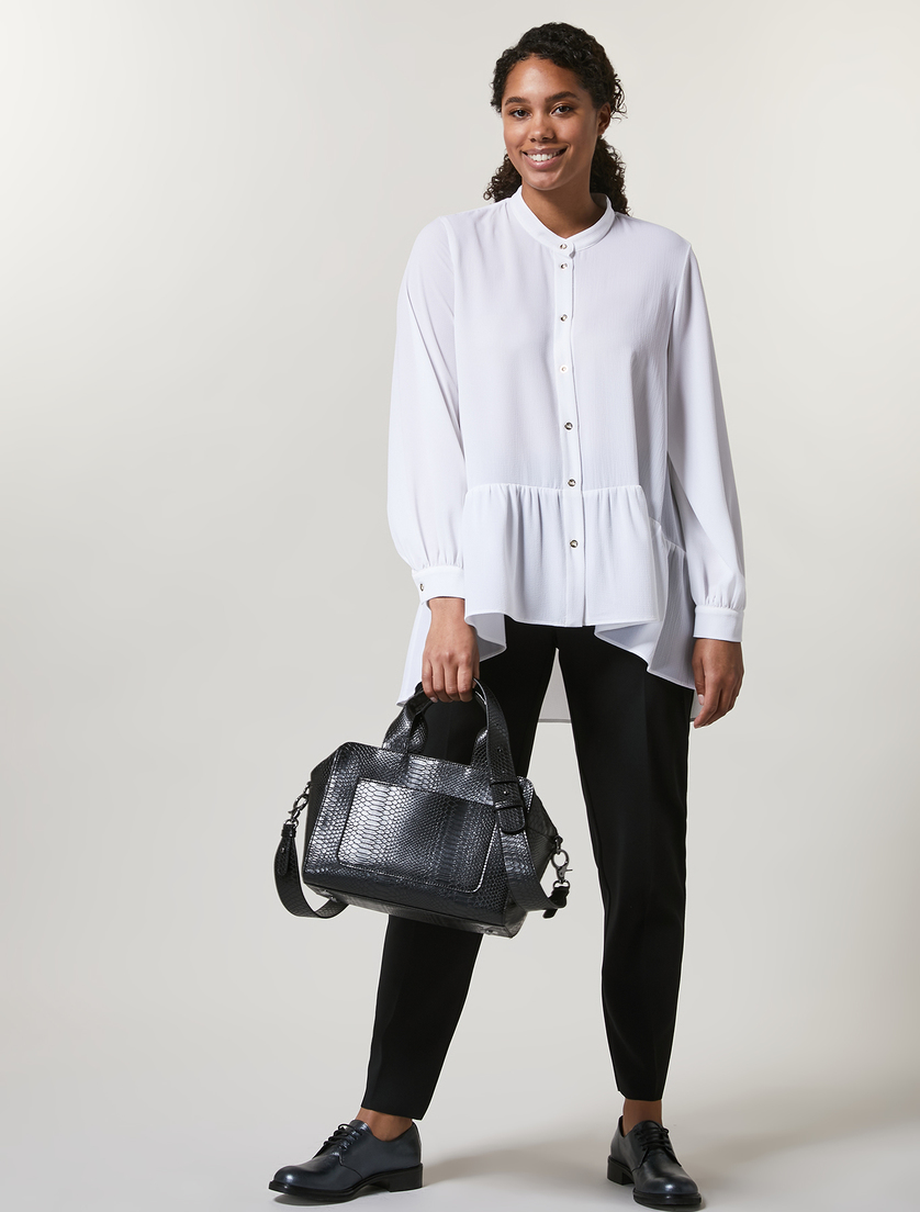 Satin shirt - White - Marina Rinaldi - 4
