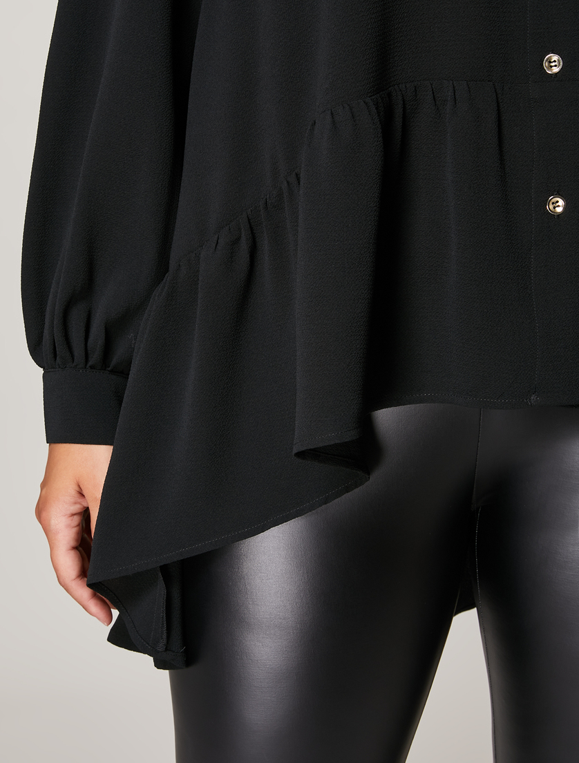 Bluse aus Satin - Schwarz - Marina Rinaldi - 2