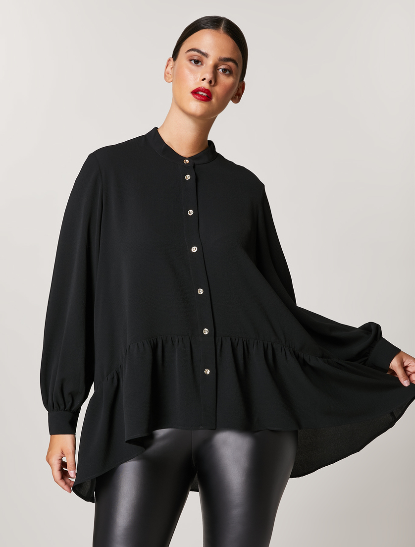 Bluse aus Satin - Schwarz - Marina Rinaldi