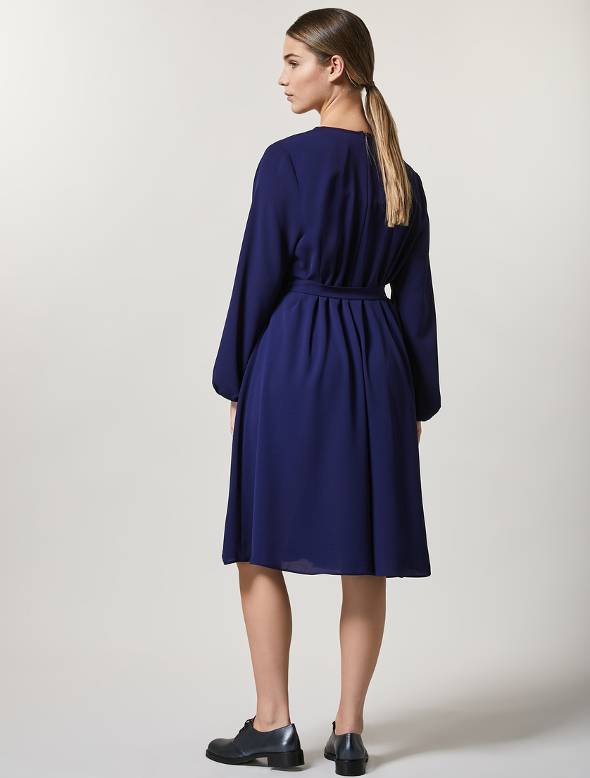 Kleid aus Satin - Dunkelblau - Marina Rinaldi - 3