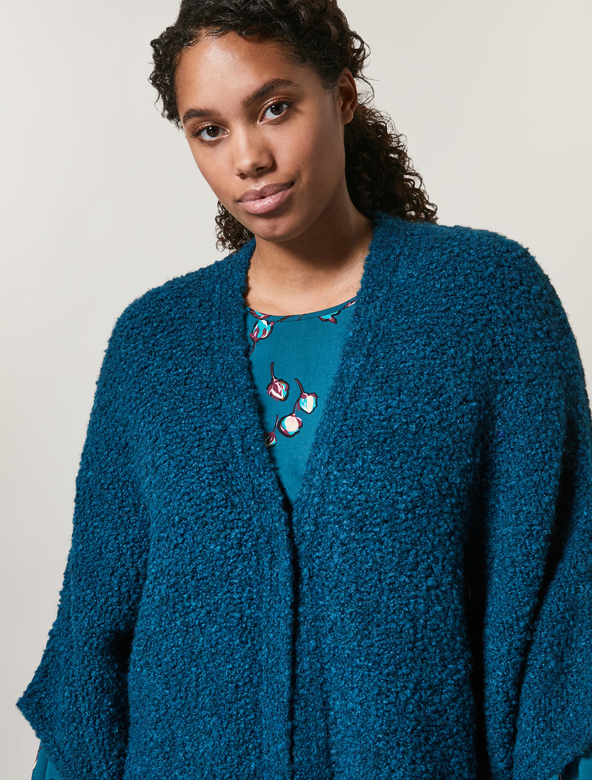 Wool-blend cape - Dark green - Marina Rinaldi - 2