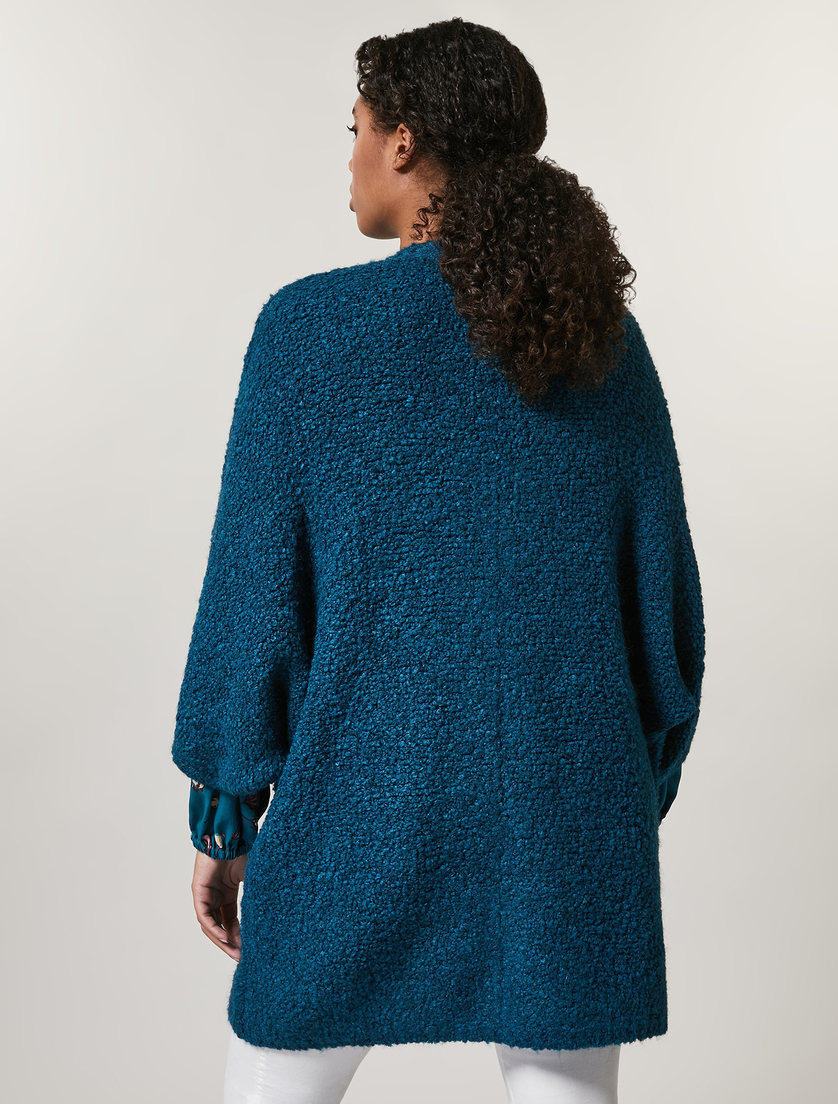 Wool-blend cape - Dark green - Marina Rinaldi - 3