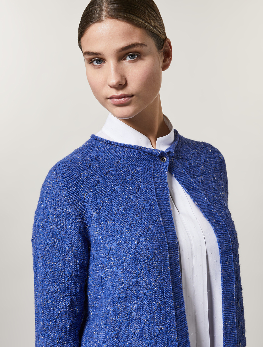 Cardigan aus Wollmix und Alpaka - Blau - Marina Rinaldi - 2
