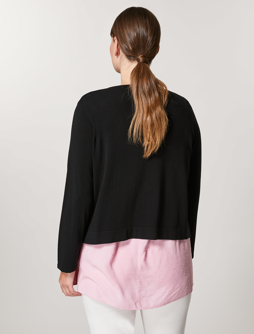 Viscose cardigan - Black - Marina Rinaldi - 3