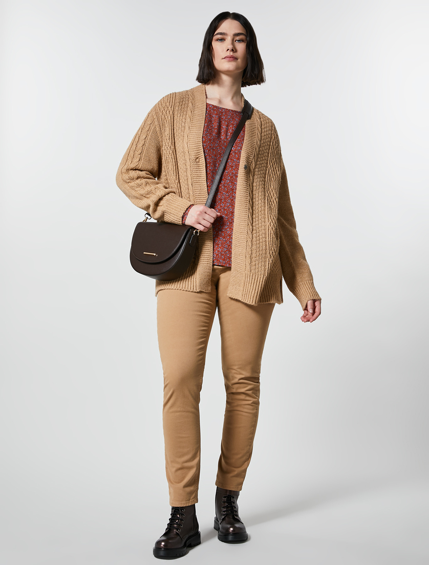 Cardigan aus Wollgemisch - Caramel - Marina Rinaldi - 4