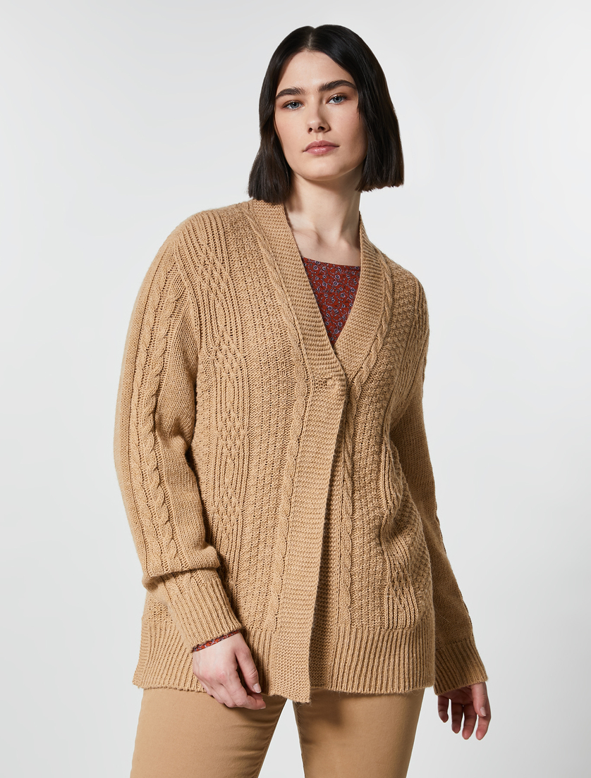 Cardigan aus Wollgemisch - Caramel - Marina Rinaldi