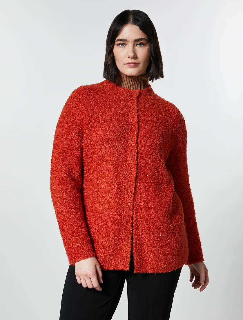 Bouclé-Cardigan aus Wollmischung - Rostfarbe - Marina Rinaldi
