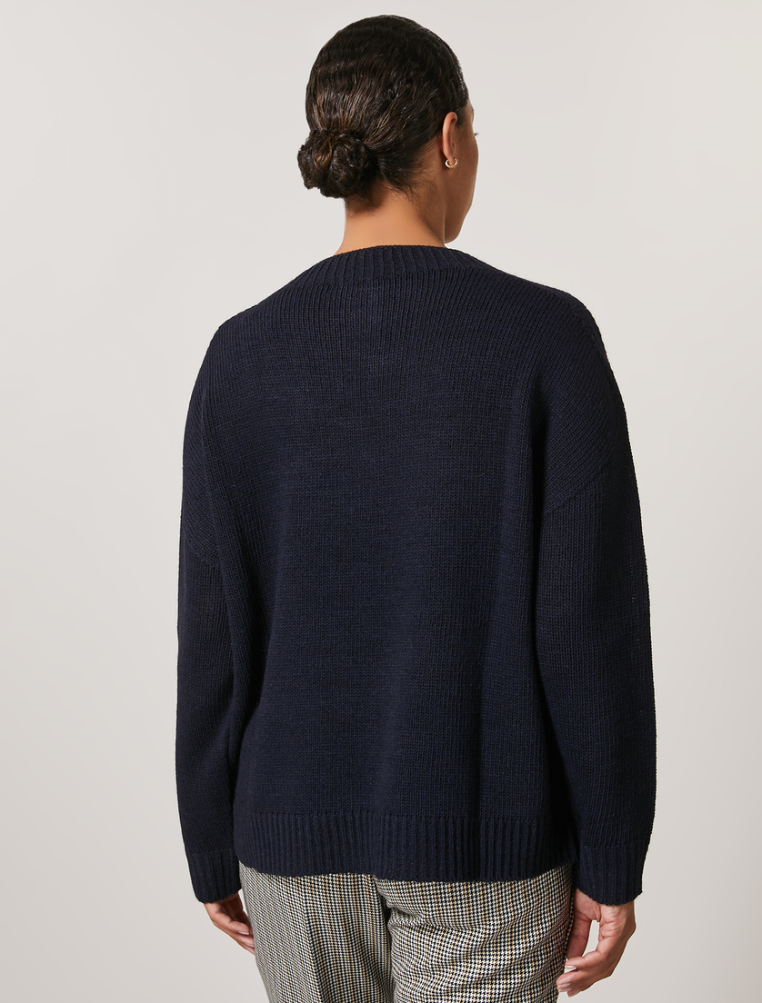 Pullover aus Wollgemisch - Dunkelblau - Marina Rinaldi - 3