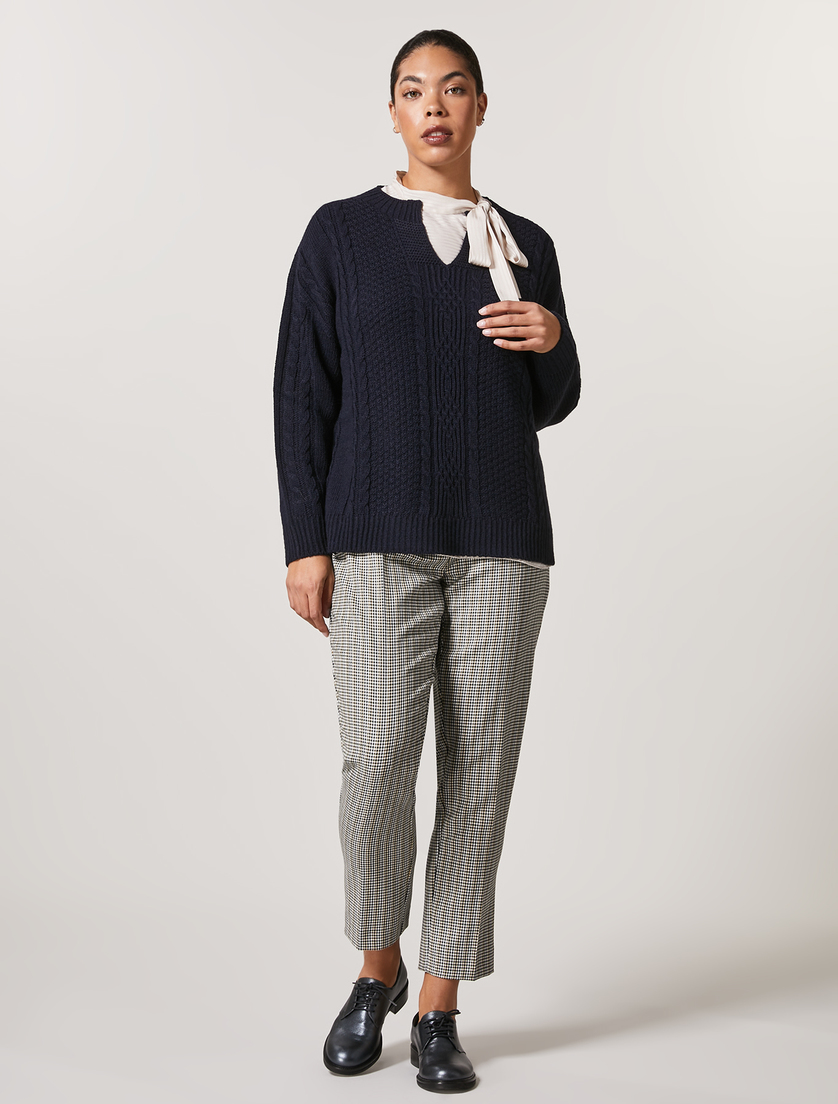 Pullover aus Wollgemisch - Dunkelblau - Marina Rinaldi - 4