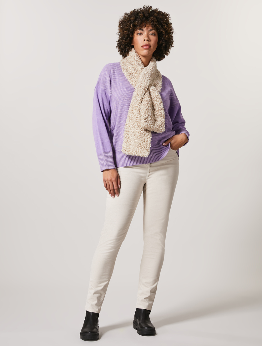 Pullover aus Viskose-Lurex-Mischung - Lila blau - Marina Rinaldi - 4