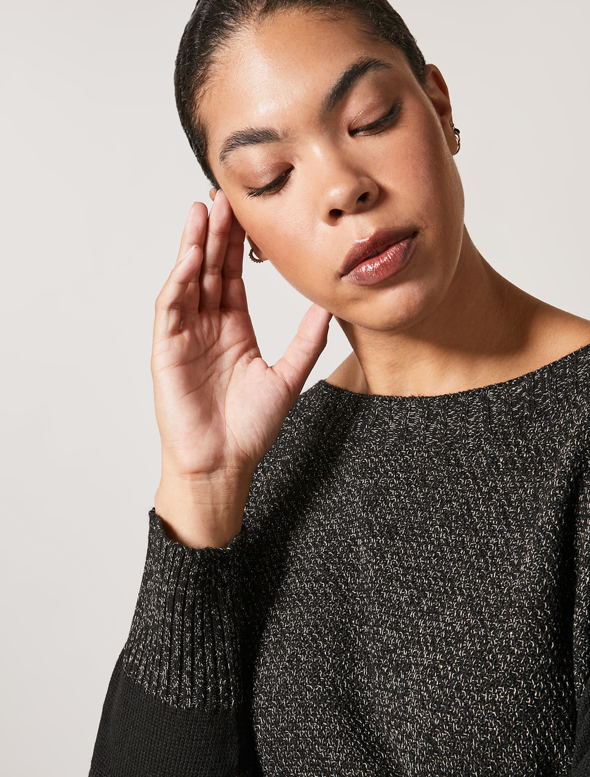 Pullover aus Viskose-Lurex-Mischung - Schwarz - Marina Rinaldi - 2