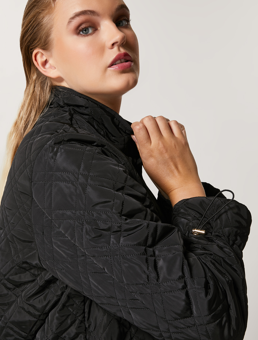 Water-repellent nylon down jacket - Black - Marina Rinaldi - 2