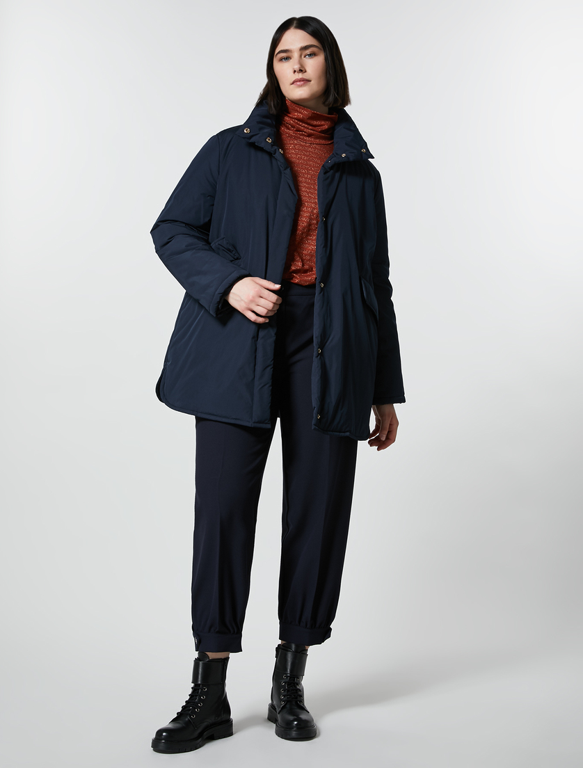 Satin-feel canvas down jacket - Dark navy - Marina Rinaldi - 4