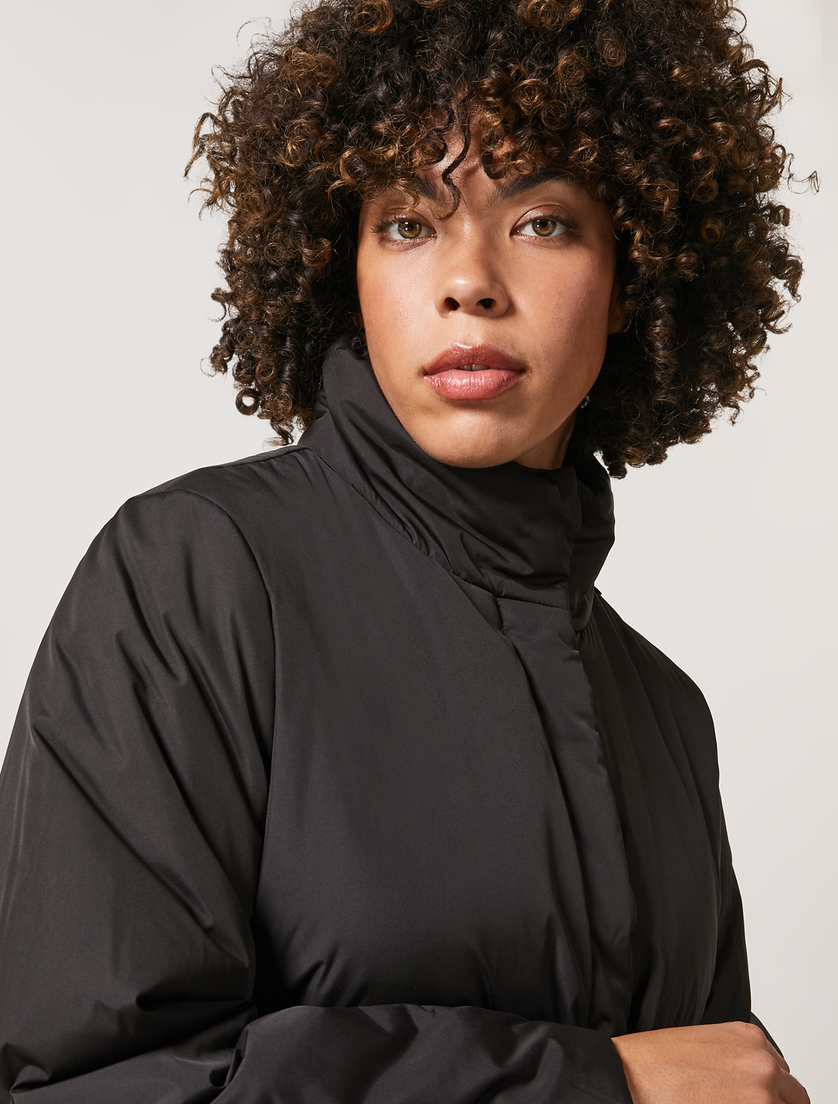 Satin-feel canvas down jacket - Black - Marina Rinaldi - 2