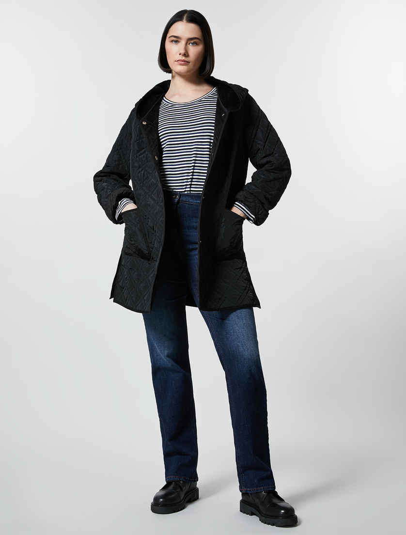 Water-repellent nylon down jacket - Black - Marina Rinaldi - 4