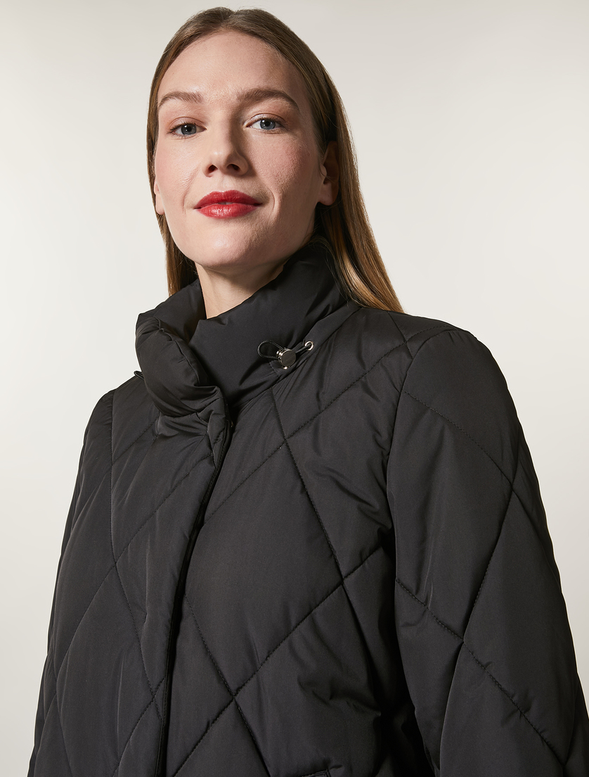 Satin-feel canvas down jacket - Black - Marina Rinaldi - 2