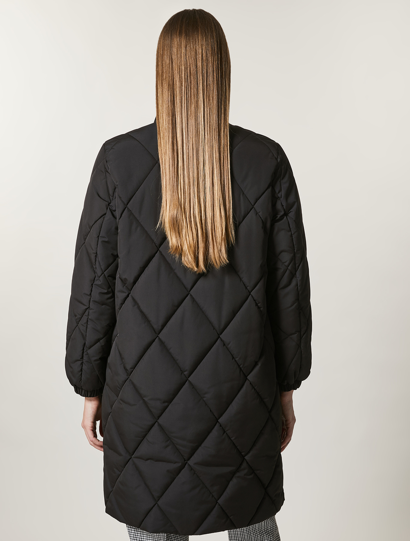 Satin-feel canvas down jacket - Black - Marina Rinaldi - 3